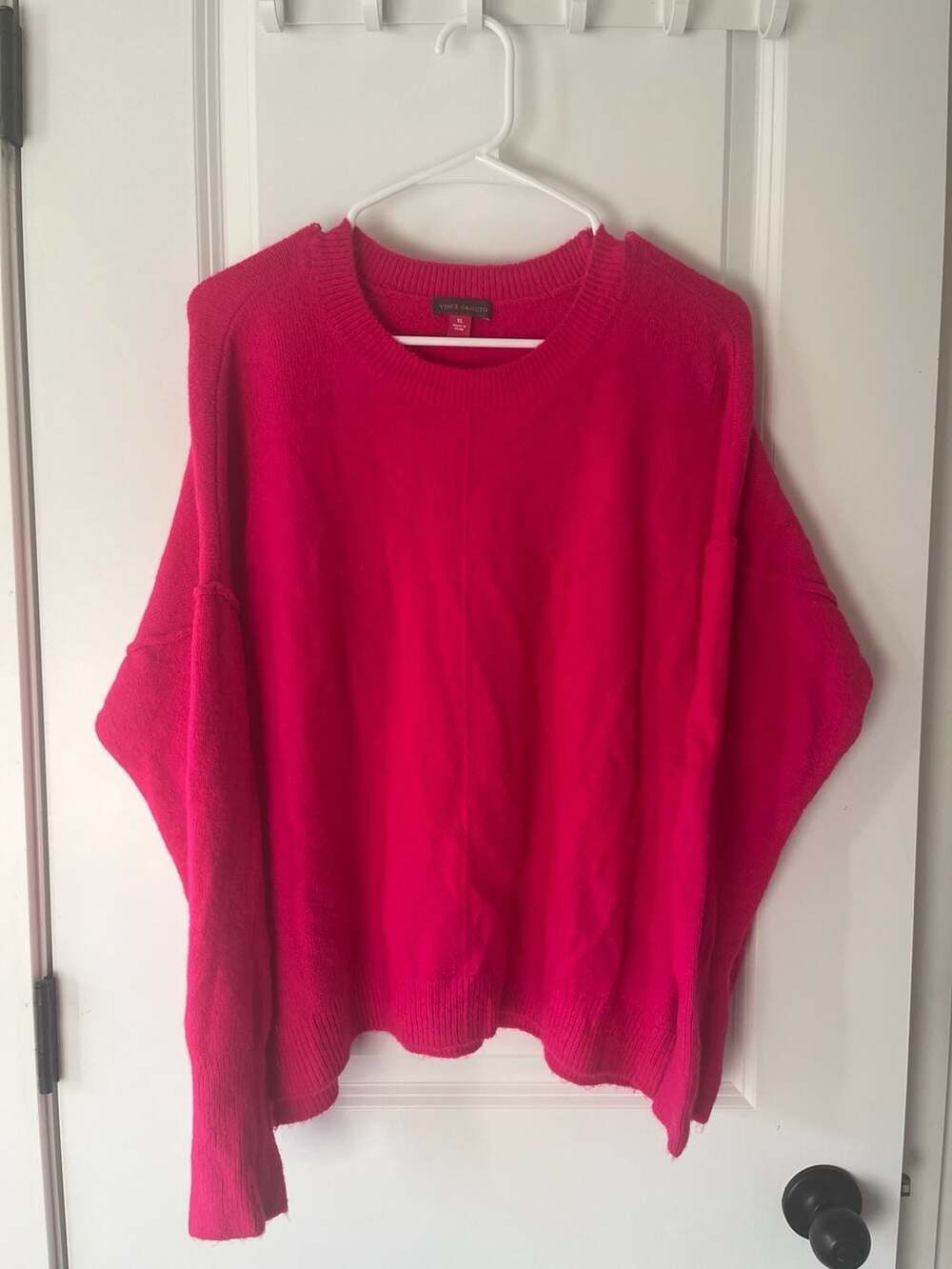 Vince Camuto Hot Pink Oversized Crewneck Sweater XL